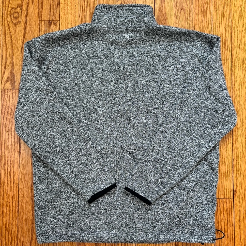 PINK Victoria's Secret oversize gray 1/3 Zip mock Neck slouchy knit sweatshirt S - Picture 16 of 16